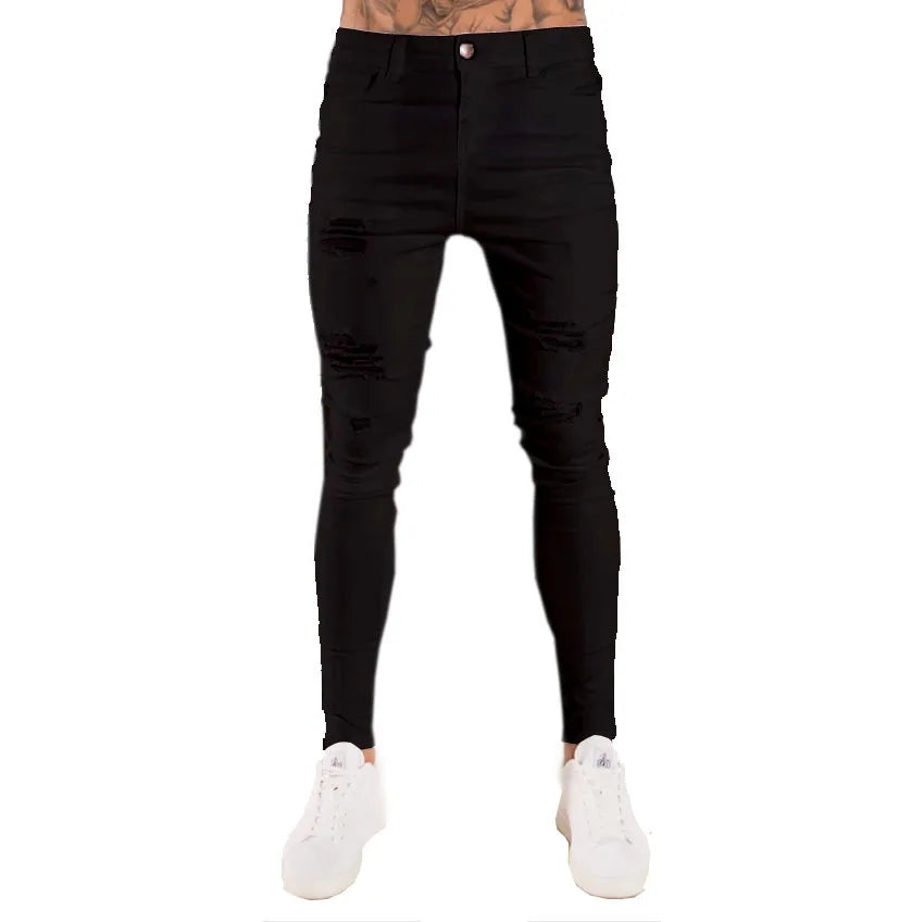 Men's Stretch Straight Leg Jeans – Casual Streetwear Denim for All Seasons