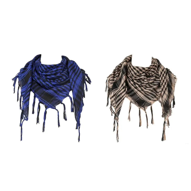 Unisex Tactical Houndstooth Scarf – Warm, Windproof, Spring-Winter