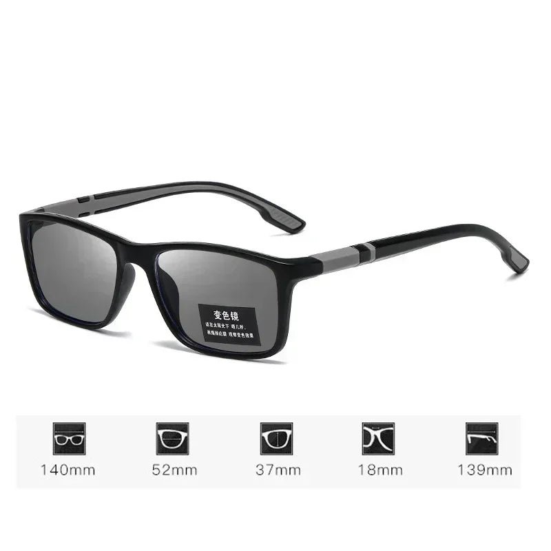 Photochromic Anti Blue Light Outdoor Sports Cycling Ultra Light High-definition Color Changing Myopia Glasses 0 -0.5 -0.75 -1.25q