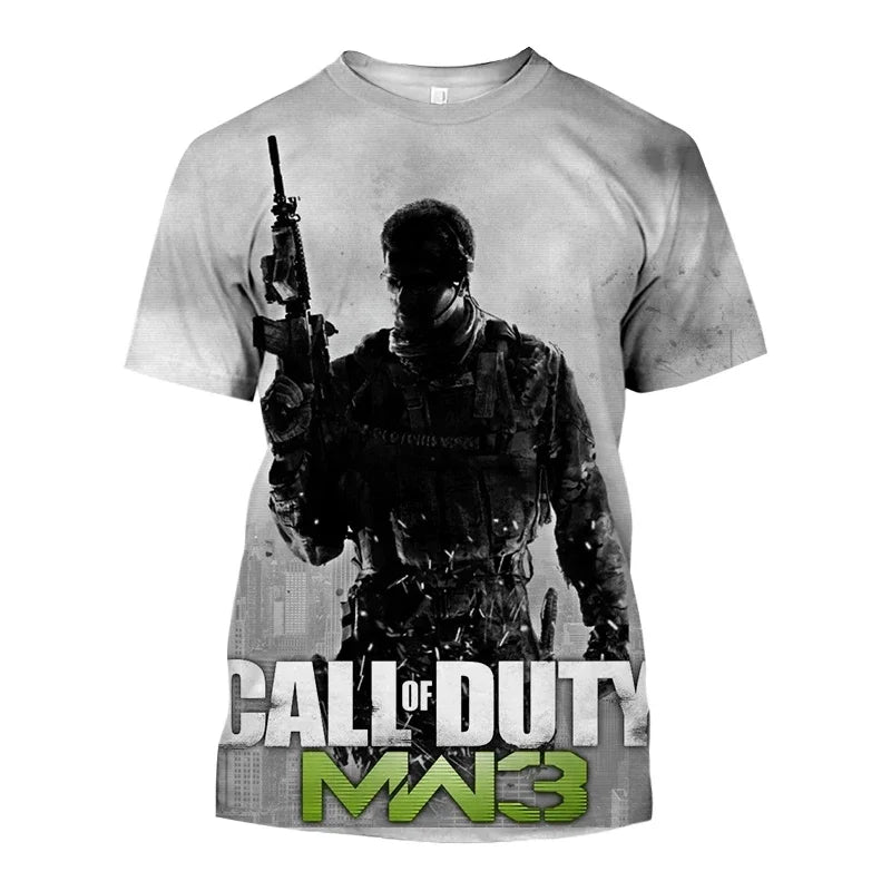 Summer New Hot Call of Duty Game 3d Printed Men's T-shirt Fashion Casual Plus Size Loose Comfortable Breathable Top