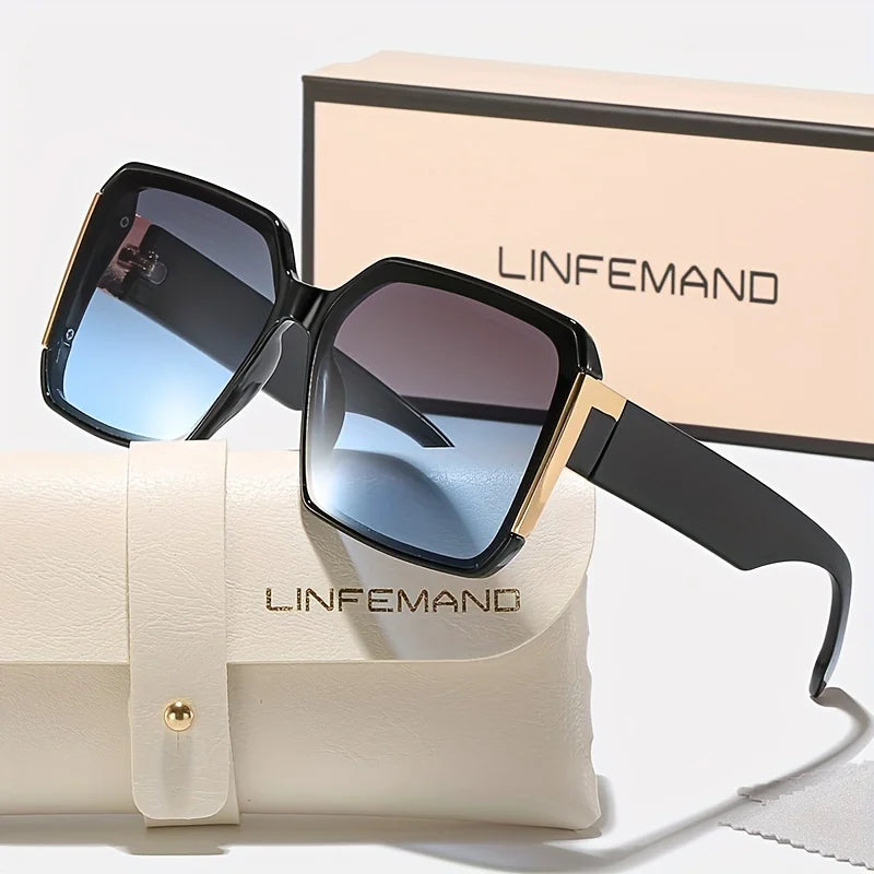 Fashion Large Frame Decoration Glasses for Women UV400 Sunglasses Set Summer Dance Party Holiday Gift