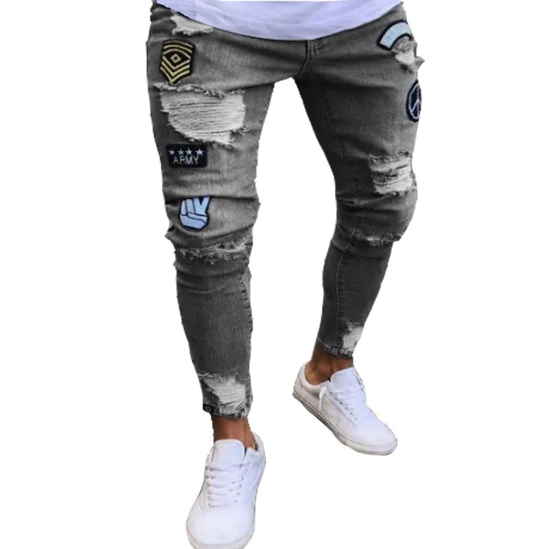 Men's Stretch Straight Leg Jeans – Casual Streetwear Denim for All Seasons
