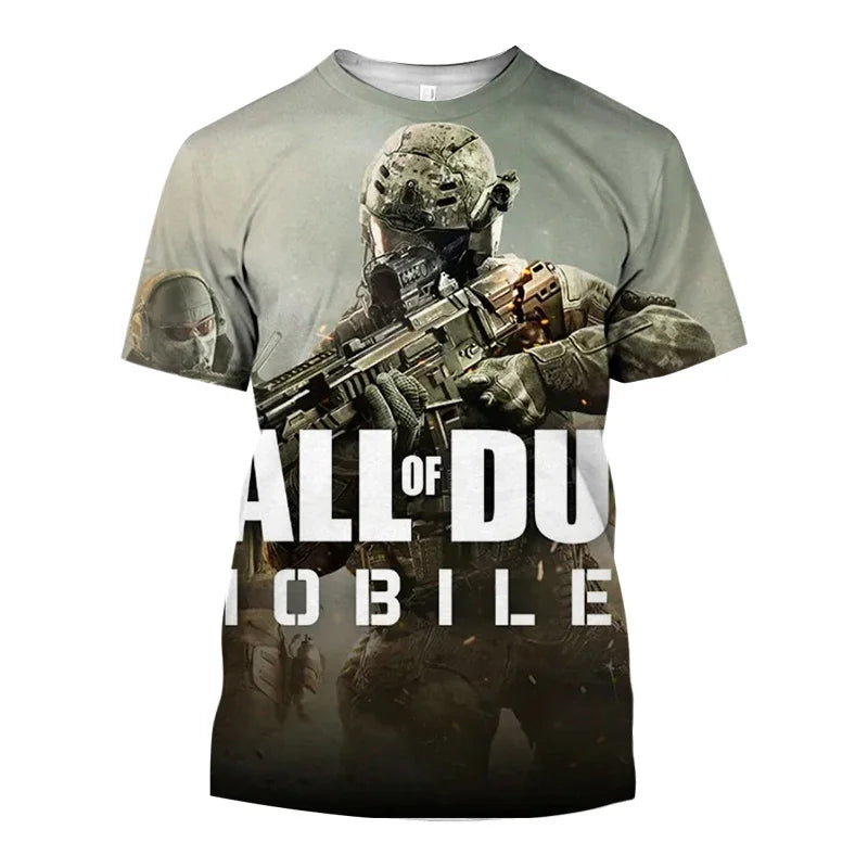 Summer New Hot Call of Duty Game 3d Printed Men's T-shirt Fashion Casual Plus Size Loose Comfortable Breathable Top