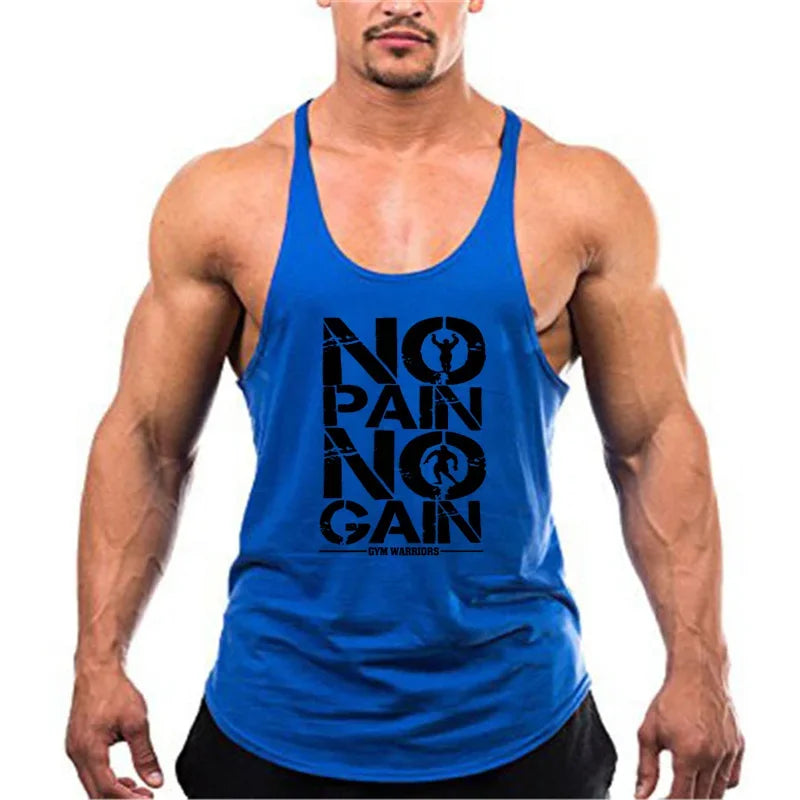 Bodybuilding stringer tank top man Cotton Gym sleeveless shirt men Fitness Vest Singlet sportswear workout tanktop