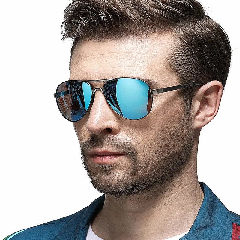 Lunettes de soleil aviateur AOWEAR – Polarisées Miroir UV400 Homme