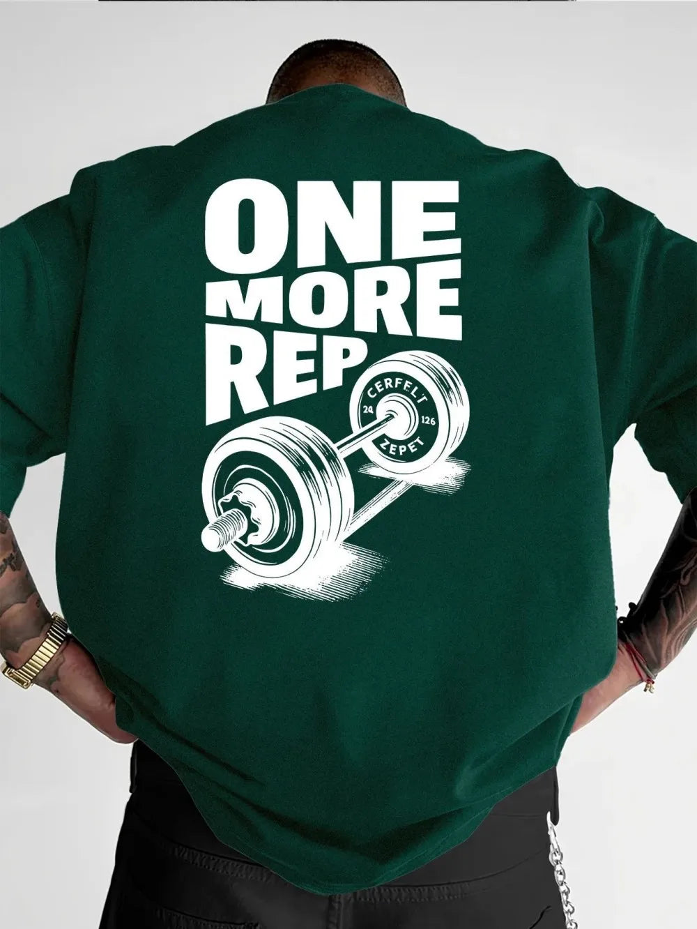 Fashionable men's summer gym training letter print comfortable breathable round neck T-shirt outdoor urban leisure sports top