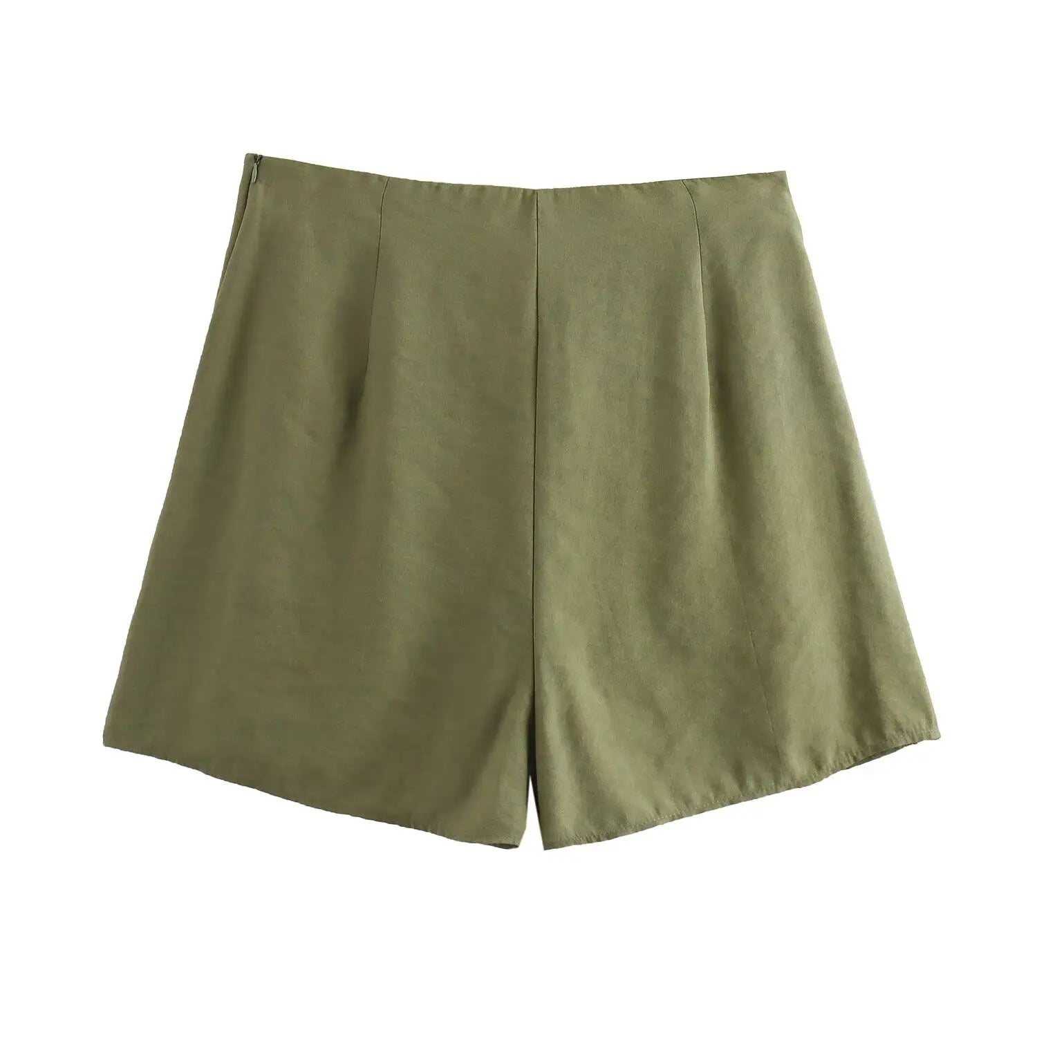 Casual Knotted Shorts Skirt Women's Lace-up Zipper Shorts Skirt New 2025 Summer Fashion Vacation Commuter Shorts Skirt