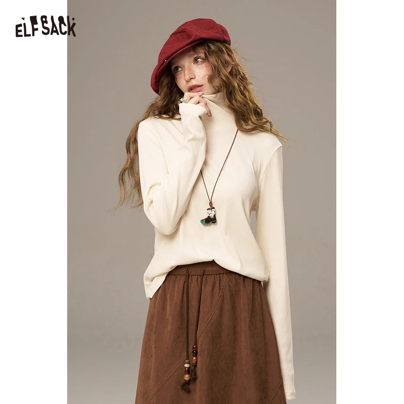 Pull Col Roulé Femme – Maille Douce Slim Fit, Automne-Hiver
