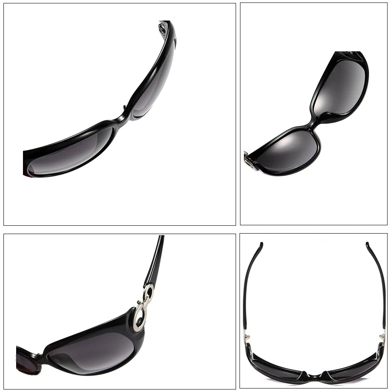 Lunettes de soleil polarisées pour femme – style papillon miroir UV400