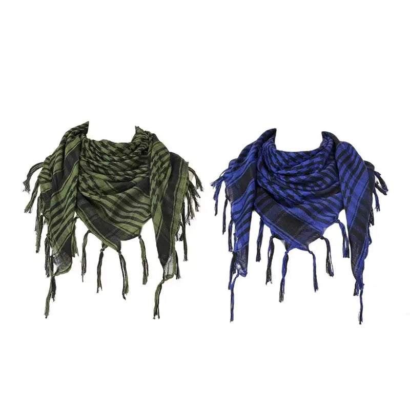 Unisex Tactical Houndstooth Scarf – Warm, Windproof, Spring-Winter
