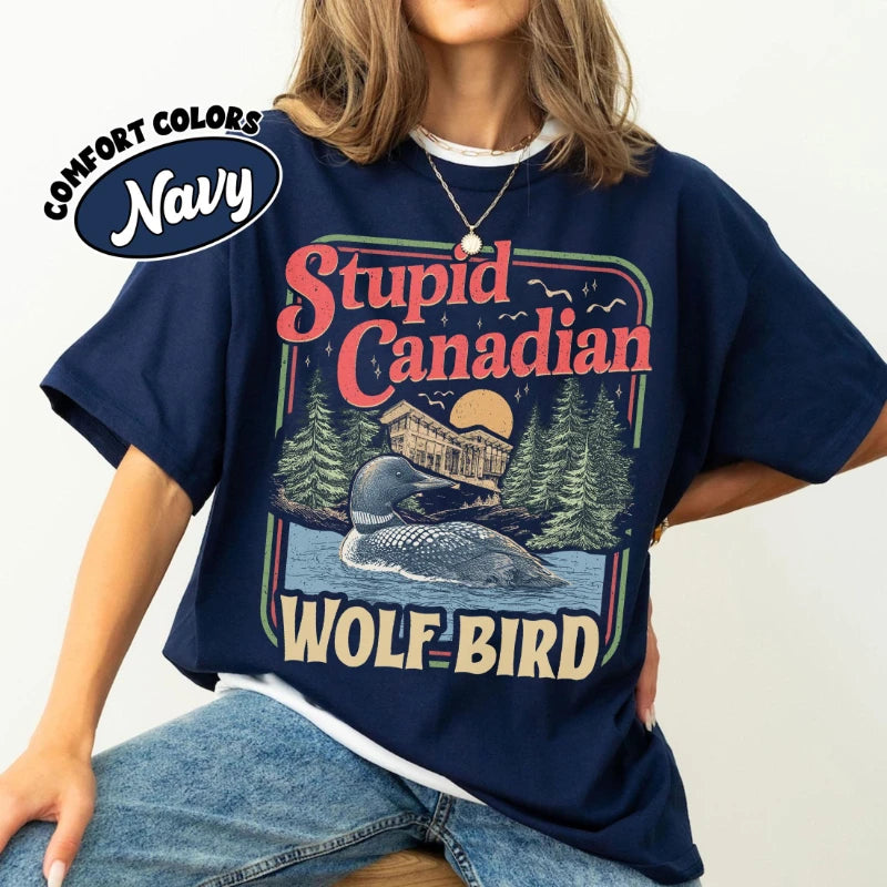 Spring Summer New Arrivals Stupid Canadian Wolf Bird Comfort Colors Shirt, Heated Rivalry Inspired Shirt, Team Hollanov Tee