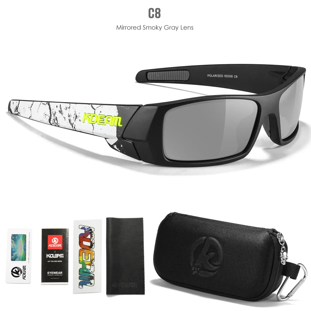 KDEAM Men's Polarized Fishing Sunglasses – UV400 with Zipper Case | Kazers