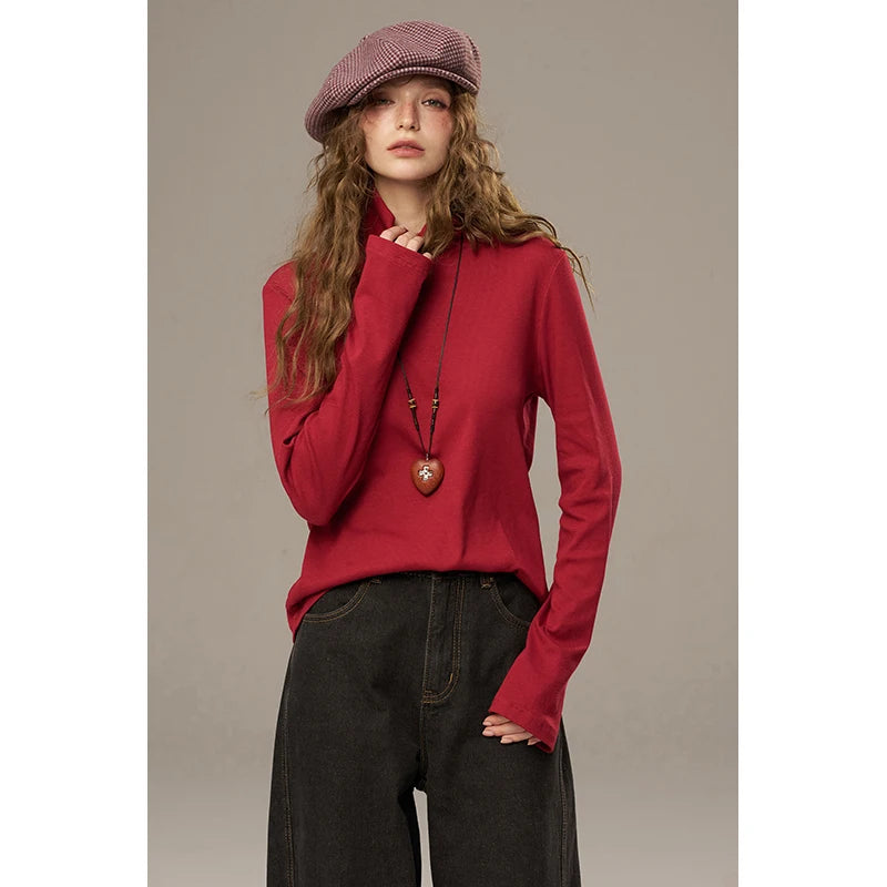 Pull Col Roulé Femme – Maille Douce Slim Fit, Automne-Hiver