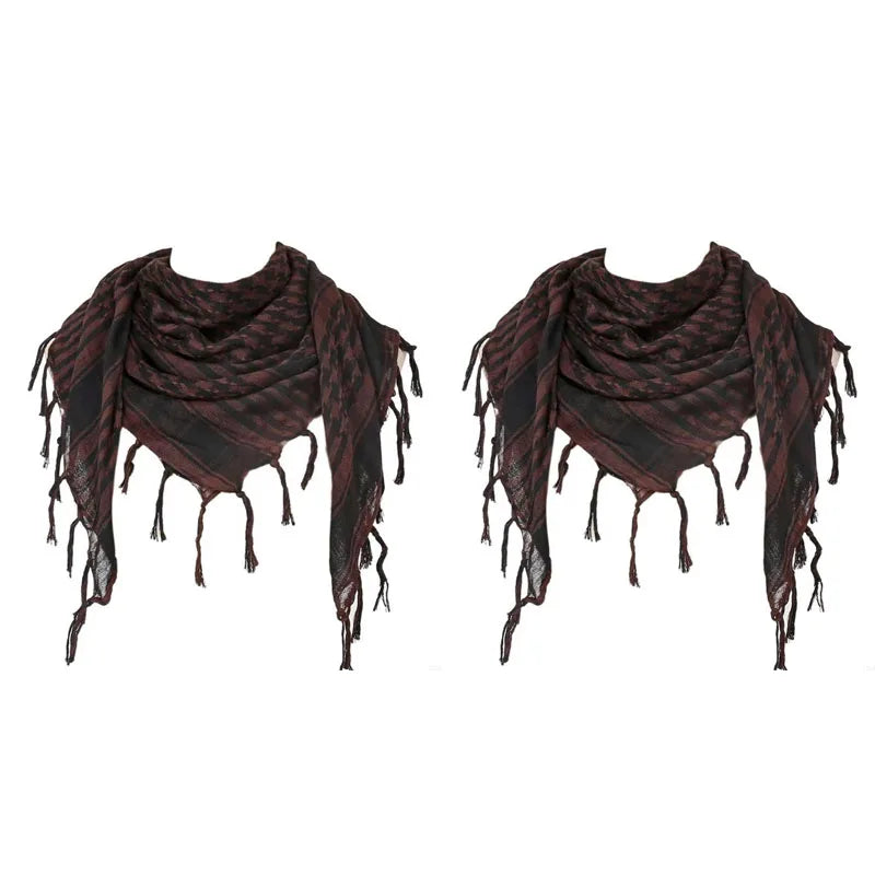 Unisex Tactical Houndstooth Scarf – Warm, Windproof, Spring-Winter