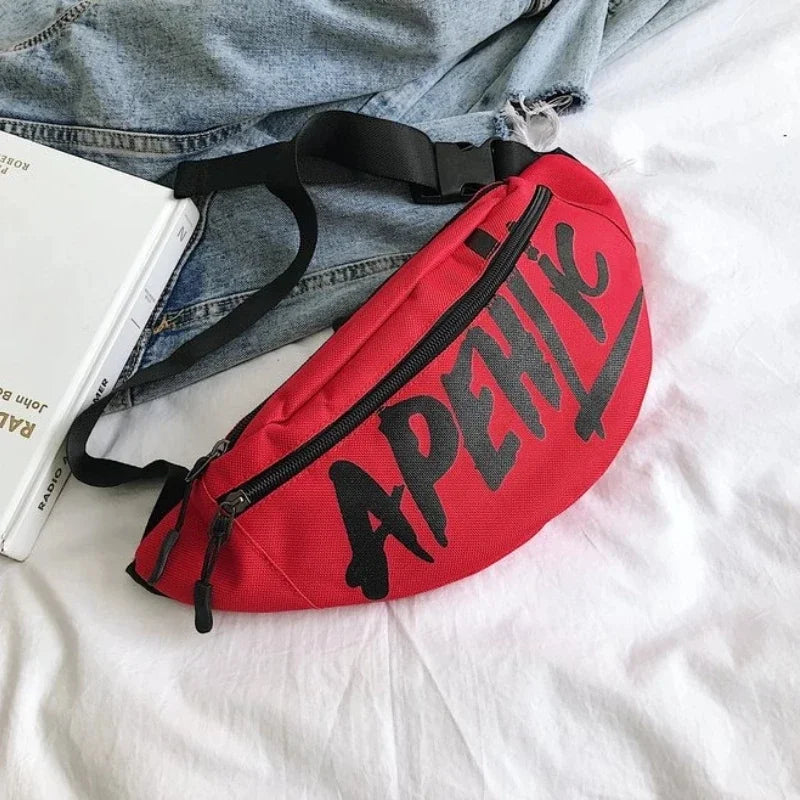 Waist Bag Fanny Pack For Women Men Belt Pouch Male Bum Kangaroo Hip Sack Belly Cross Banana Shoulder Handbag Canguro Bumbag Side