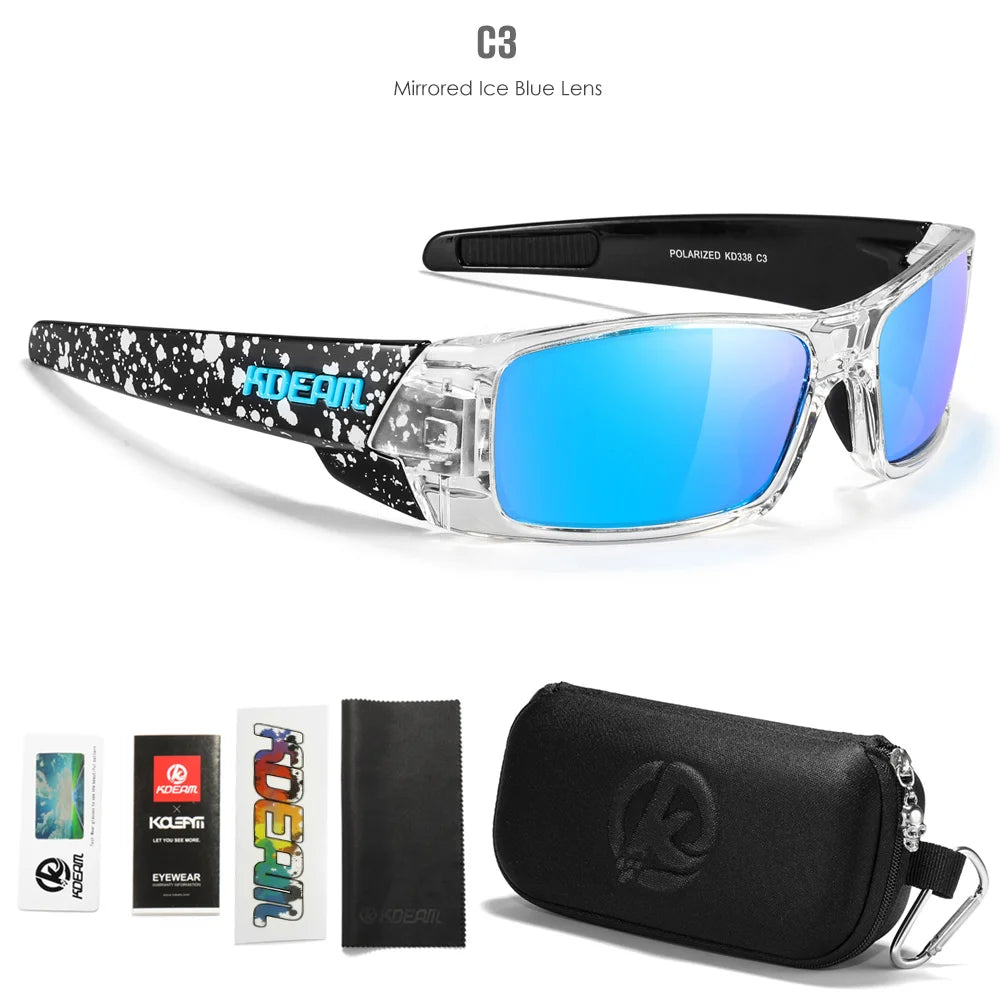 KDEAM Men's Polarized Fishing Sunglasses – UV400 with Zipper Case | Kazers