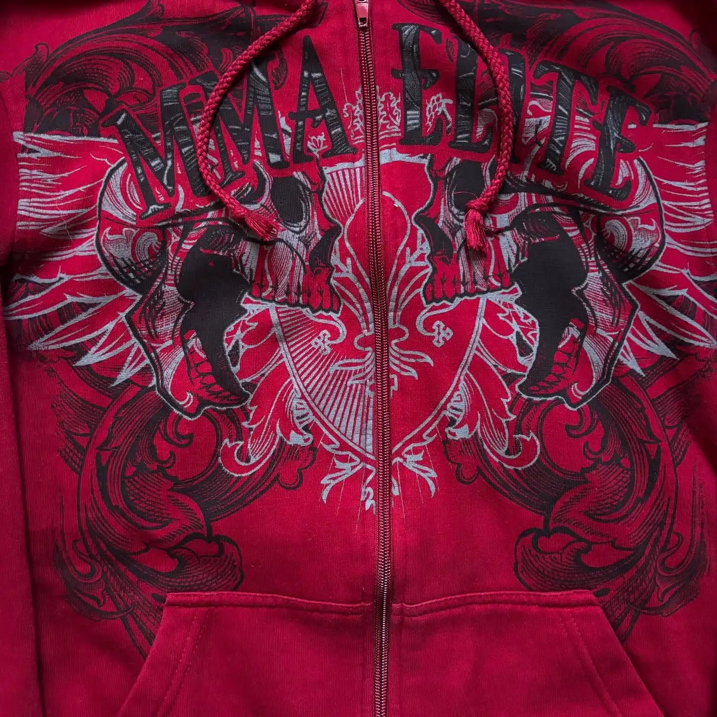 Y2K Street New Fashion Oversized Skull Print Sweater Hoodie Men Harajuku Vintage Hip Hop Popular Casual Sports Hooded Sweater