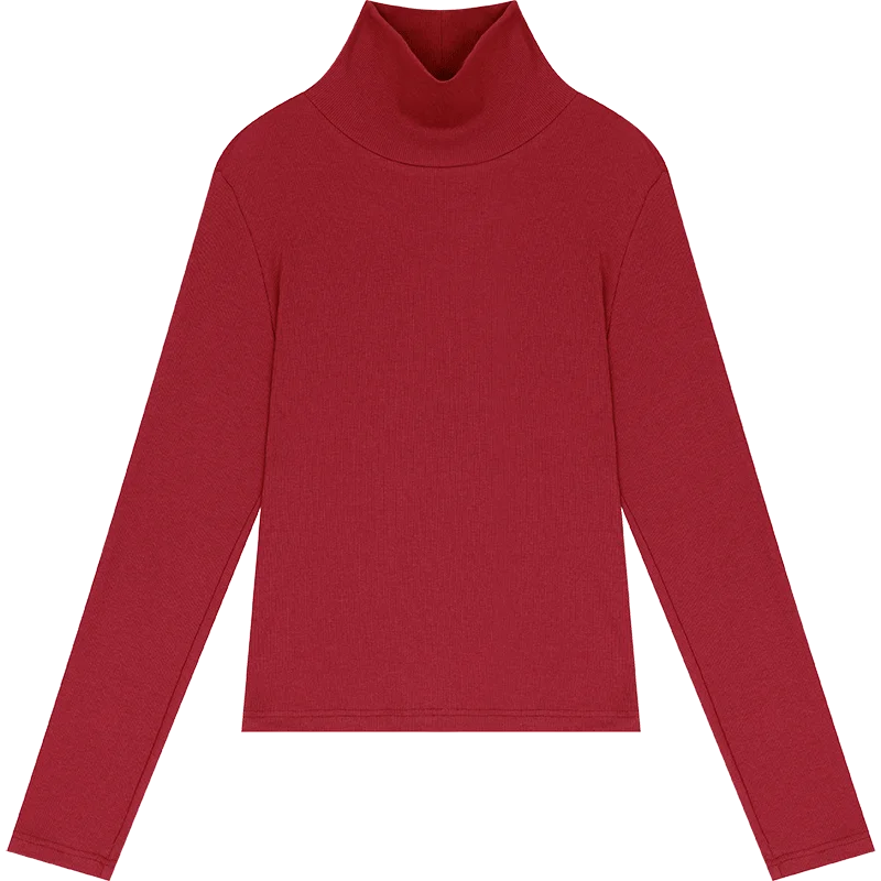 Pull Col Roulé Femme – Maille Douce Slim Fit, Automne-Hiver