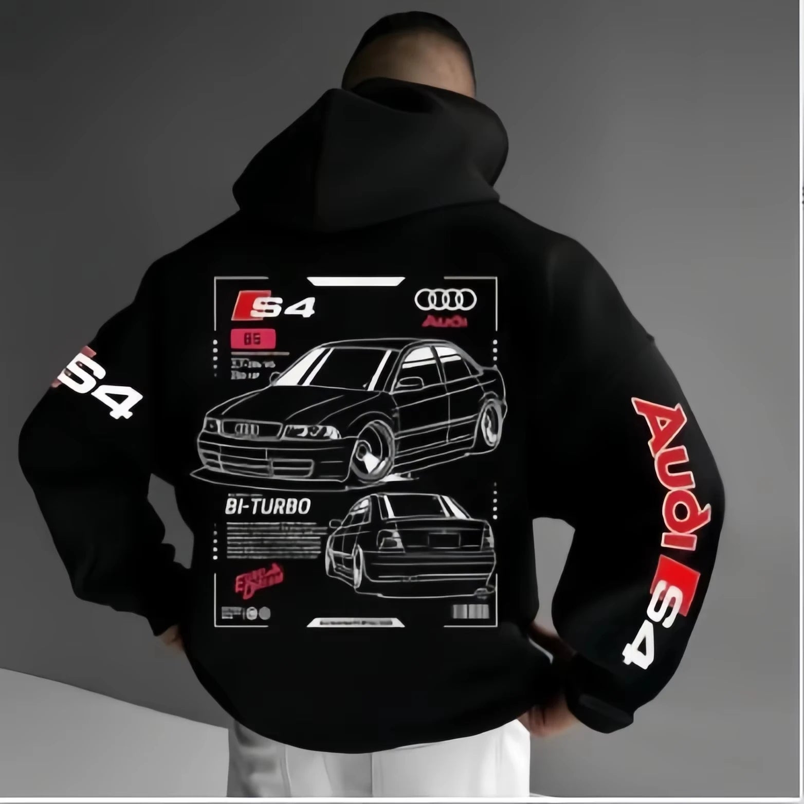 Hoodie Audi Premium Automne Hiver - Sweat Logo Sportif Automobile
