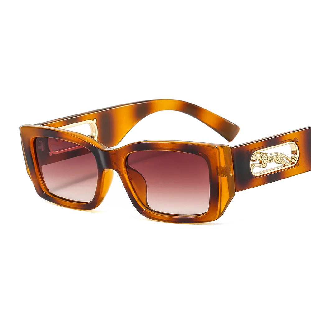 Lunettes de soleil petites et rectangulaires – Unisexe, style vintage, protection UV400