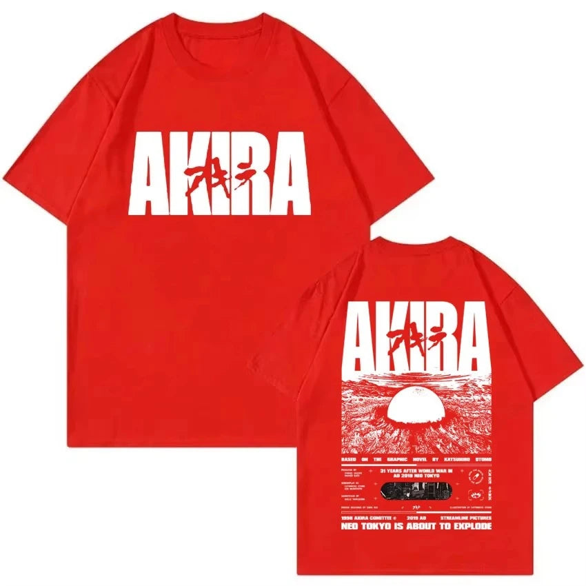 Akira Shotaro Kaneda graphic T-shirt (Japanese sci-fi anime/cartoon film) Unisex streetwear shirt oversized t shirt men clothing