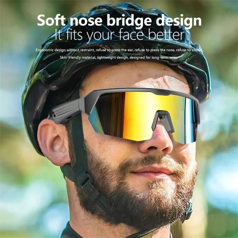 Lunettes Intelligentes Bluetooth pour Cyclisme et Course, Technologie Audio, Appel à Distance, Casque, Lunettes de Soleil, Sport, Conduite, Musique, Écouteurs Intra-auriculaires