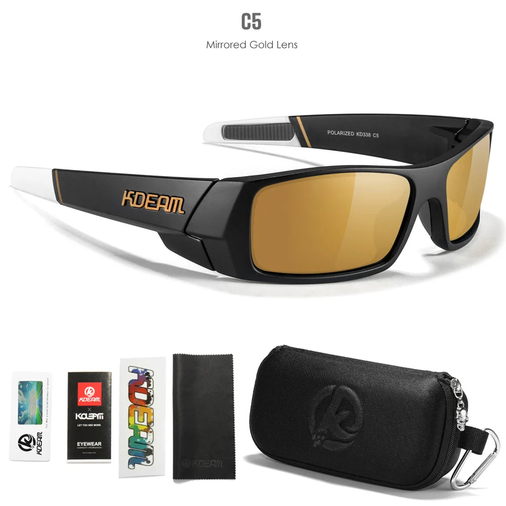 KDEAM Men's Polarized Fishing Sunglasses – UV400 with Zipper Case | Kazers