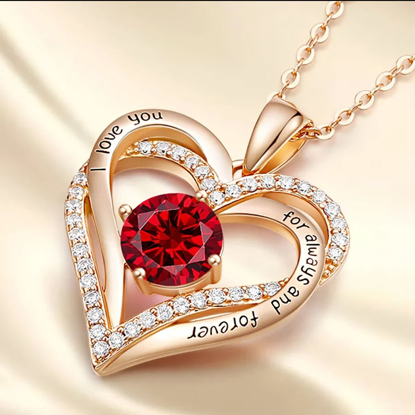 Fashion Income Rose Flower Pendant Necklace Anniversary Party Accessories Birthday Mother's Day Jewelry Gifts Mom Ladies Girls