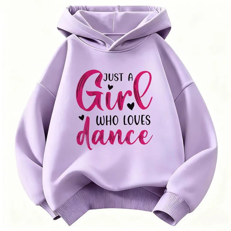 Girls' Hoodie – Just A Girl Who Loves Dance – Y2K Kids