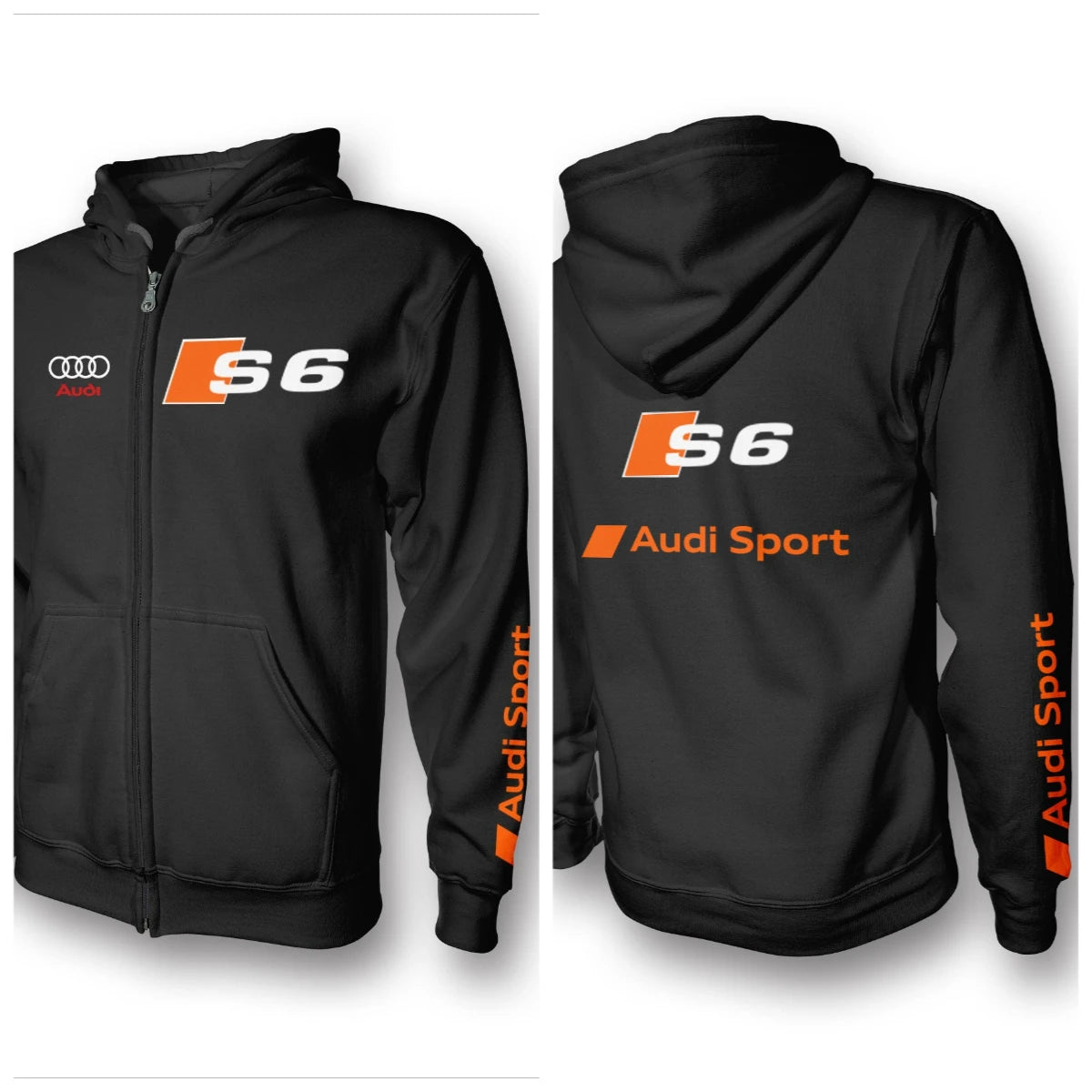 Hoodie Audi S6 Zippé - Sweat à Capuche Confortable Mode Quotidienne