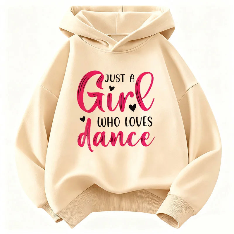 Girls' Hoodie – Just A Girl Who Loves Dance – Y2K Kids