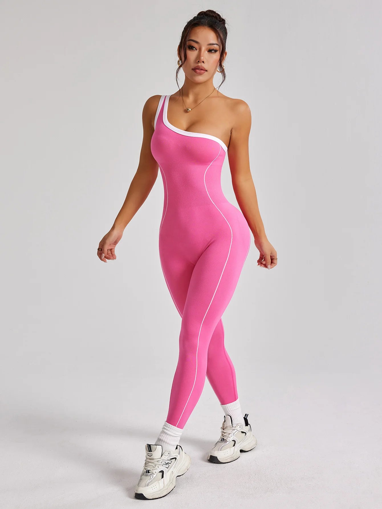 Combinaison moulante tendance vêtement de sport pour femme, combinaisons de sport, pantalon de sport sans couture, vêtement de yoga, vêtements de fitness féminins, salopette, leggings