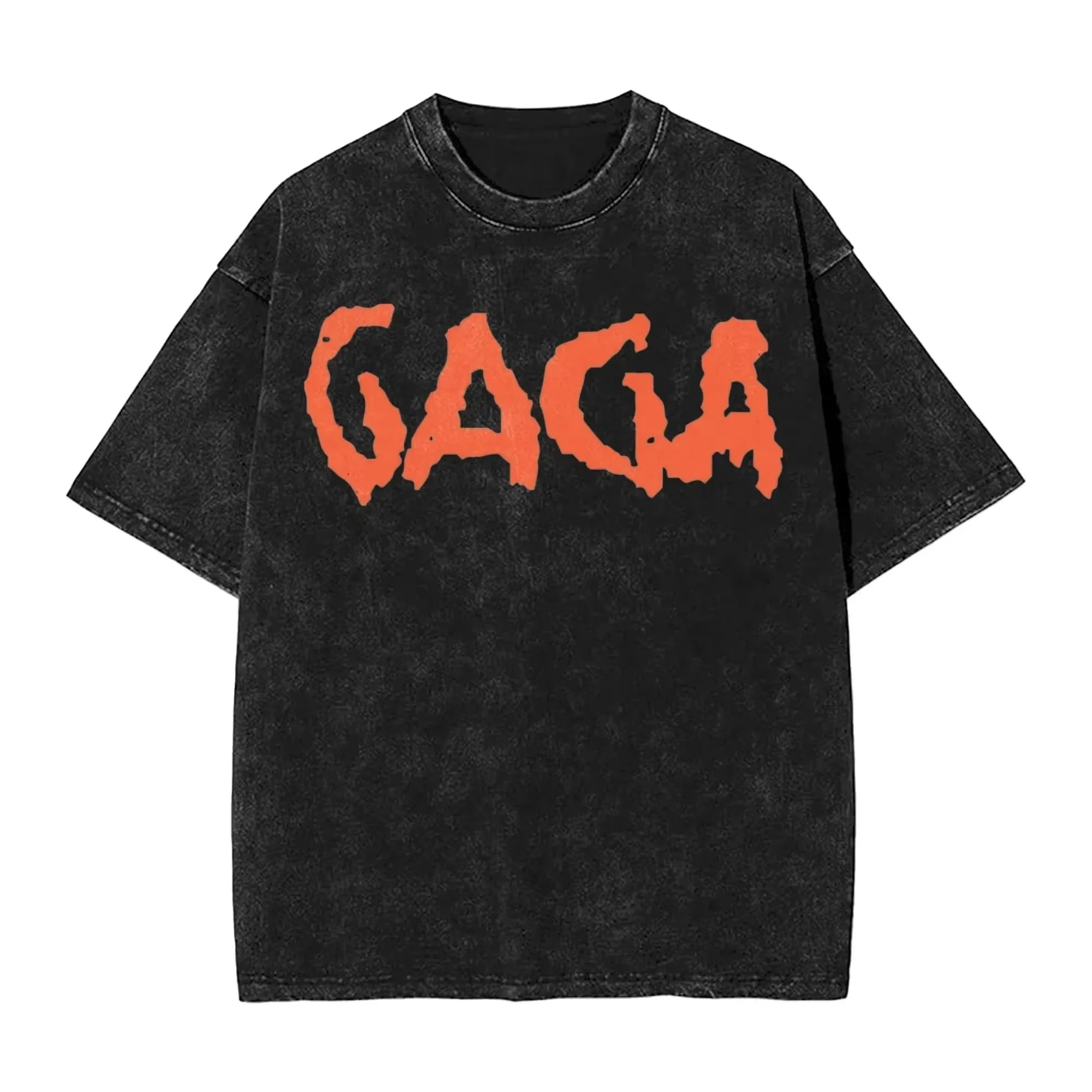 Lady Gaga Vintage Washed T-Shirt Mayhem Sleeve Print Hip Hop Vintage High Street Streetwear Unisex Harajuku Style Top T-shirt