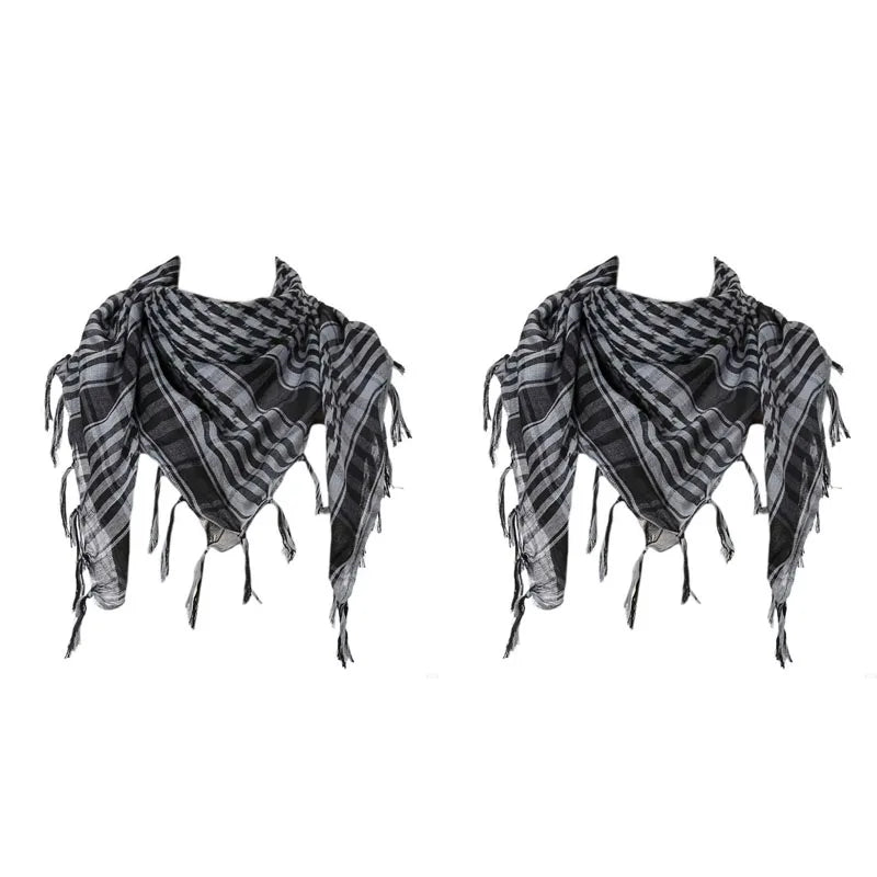 Unisex Tactical Houndstooth Scarf – Warm, Windproof, Spring-Winter