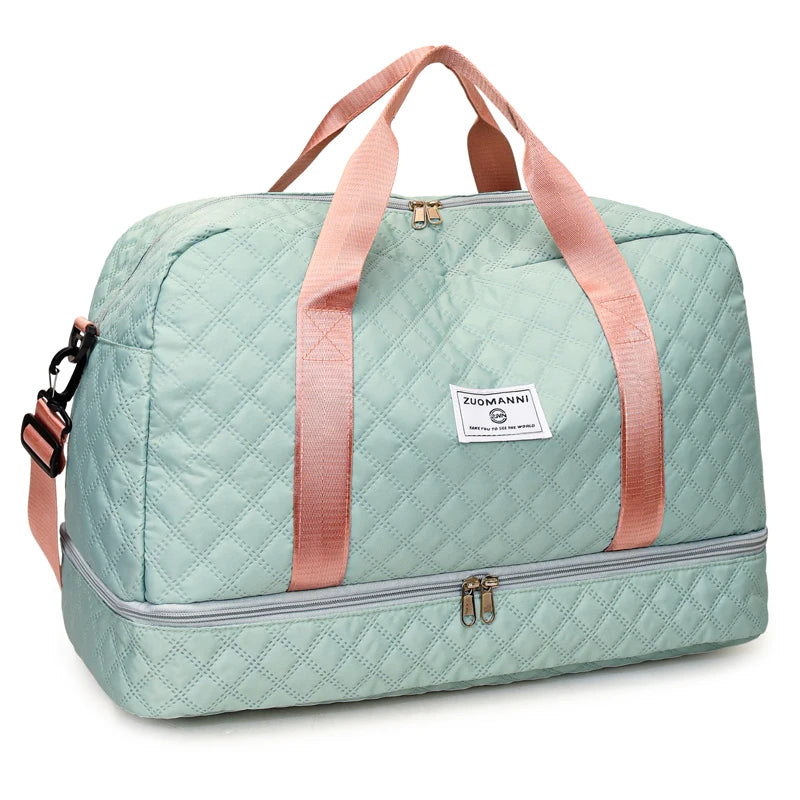 Fashionable Multifunctional Travel Luggage Bag with Independent Shoe Compartment,Suitable for Travel,Sports and Fitness,Camping