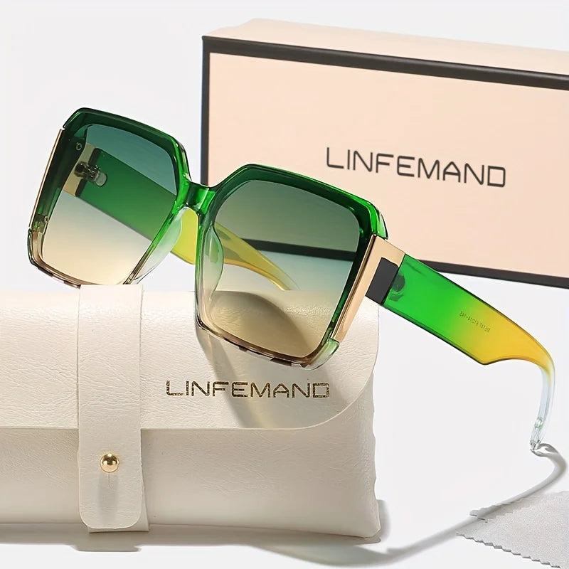 Fashion Large Frame Decoration Glasses for Women UV400 Sunglasses Set Summer Dance Party Holiday Gift