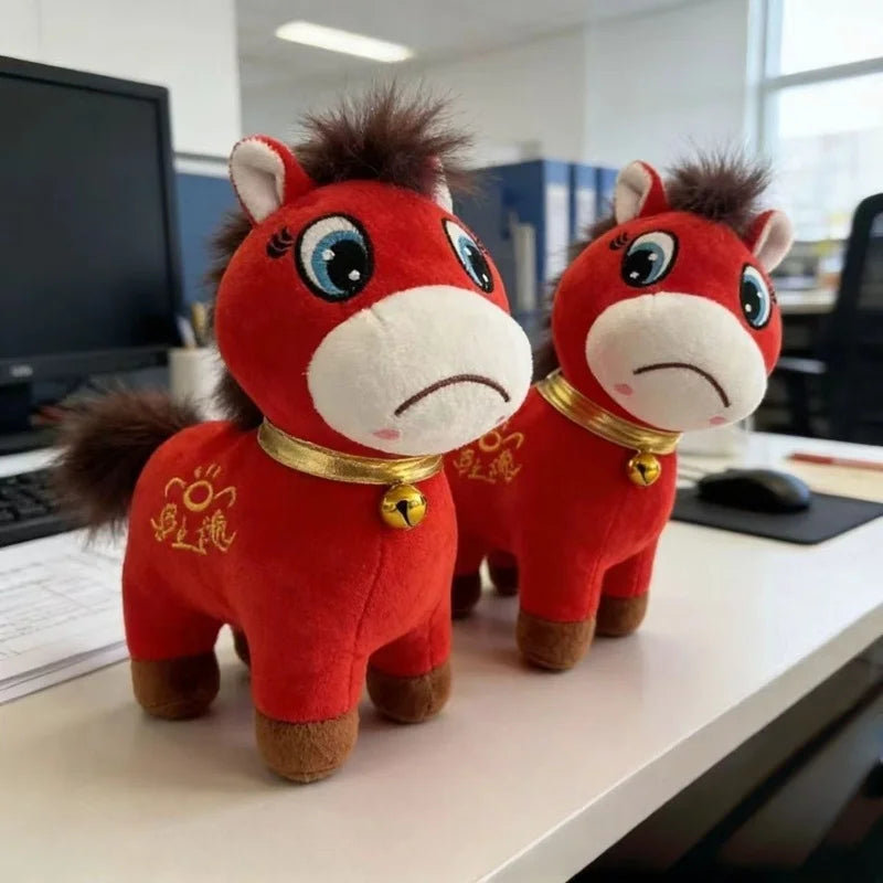 2026 Popular Pony Plush Toy Sad Horse Plush Doll Exclusive Resonance For Working People Horse Doll Stuffed Toy New Year Gift