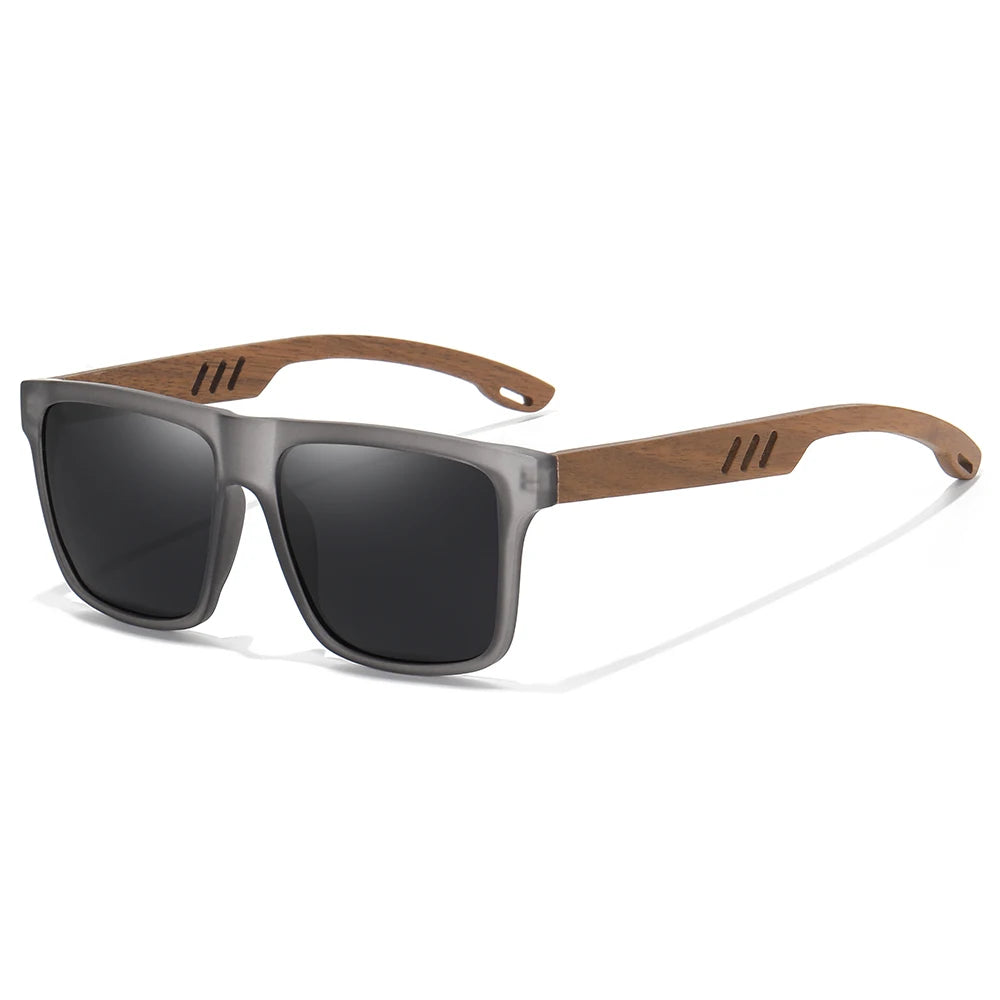 Polarized Bamboo Sunglasses for Men – UV400 Pilot Style | Kazers