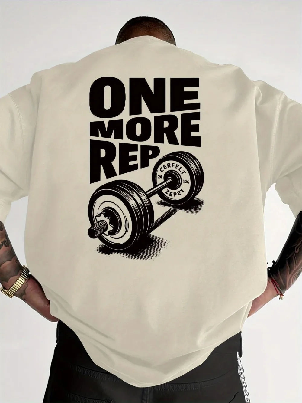 Fashionable men's summer gym training letter print comfortable breathable round neck T-shirt outdoor urban leisure sports top