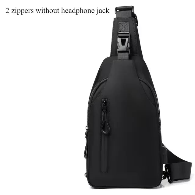 Men Multifunction Anti Theft USB Shoulder Bag Man Crossbody Cross Body Travel Sling Chest Bags Pack Messenger Pack