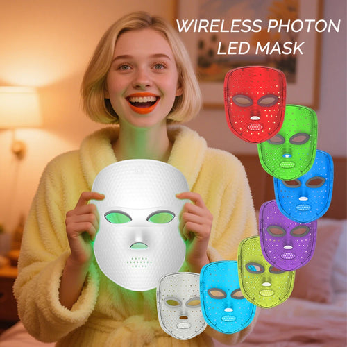 7 Colors LED Face Facial Mask LED Light Photon Mask Rejuvenation Skin Care LED Face Mask Beauty Brighten Skin Care Tool