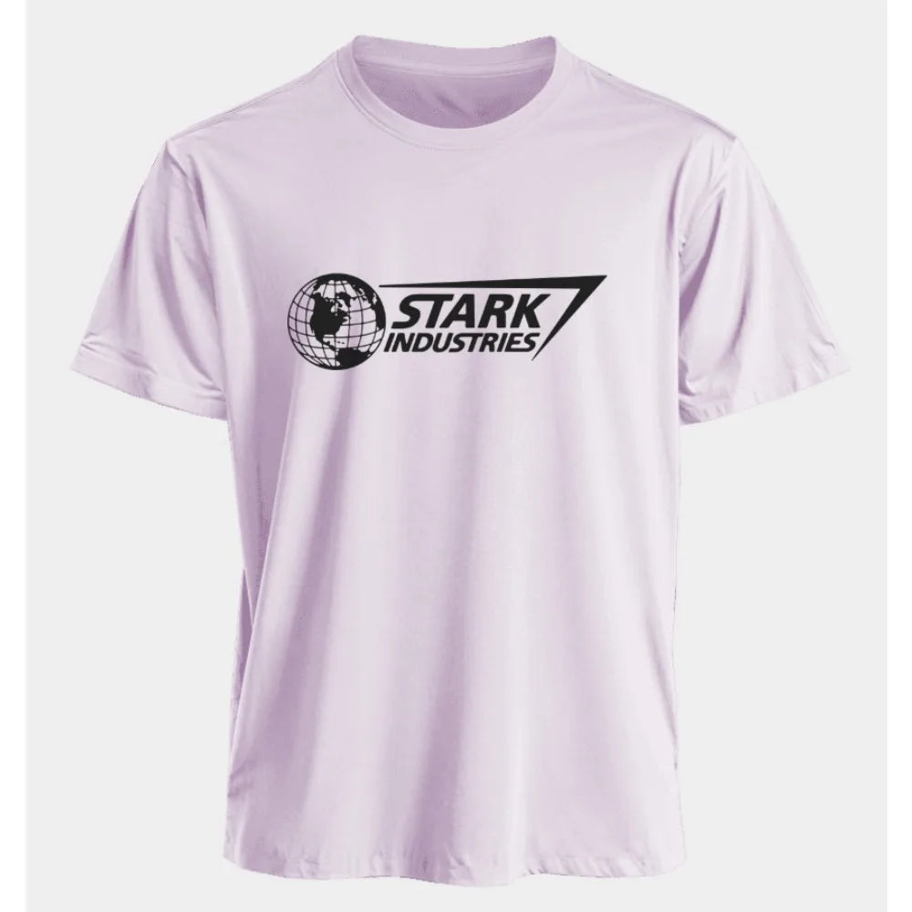 Marvel Men's and Women's T-shirts Iron Man Stark Industries Summer American Spring and Autumn Oversized Sporty Short-sleeved