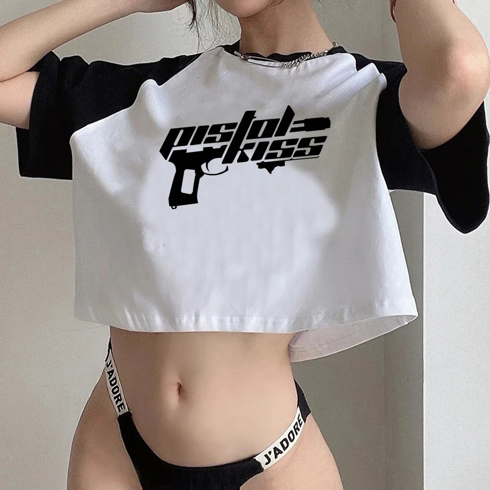 Crop Top Fairy Grunge Gothic Y2K – Kawaii 90s Short T-Shirt