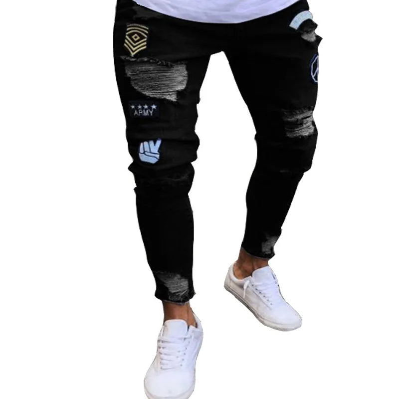 Men's Stretch Straight Leg Jeans – Casual Streetwear Denim for All Seasons