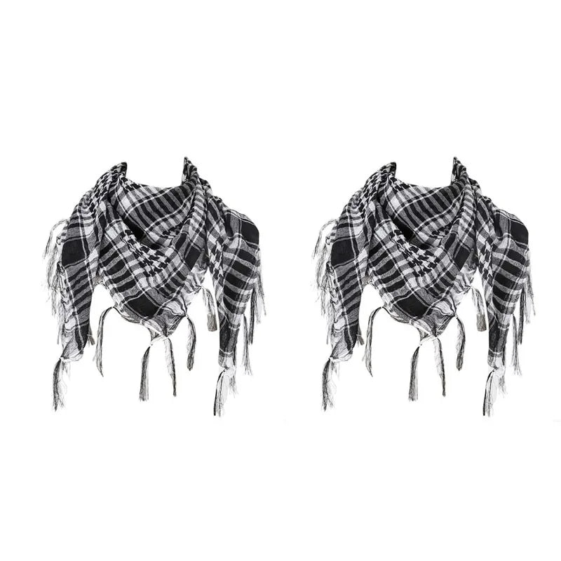Unisex Tactical Houndstooth Scarf – Warm, Windproof, Spring-Winter