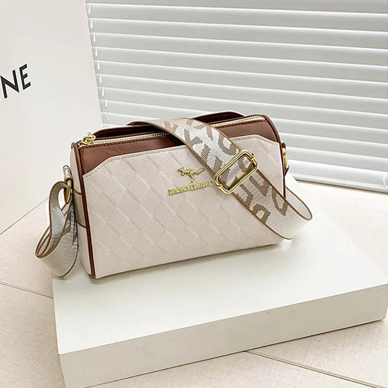 Sac Messenger Femme Luxe - Motif Carreaux Tendance