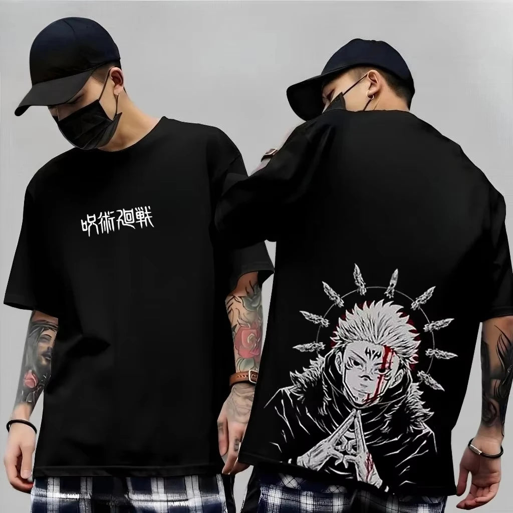 Men's Anime Jujutsu Kaisen T Shirt Toji Fushiguro Cotton Tee Women Short-sleeve Streetwear Casual Gojo Satoru‌ 2026 New Summer