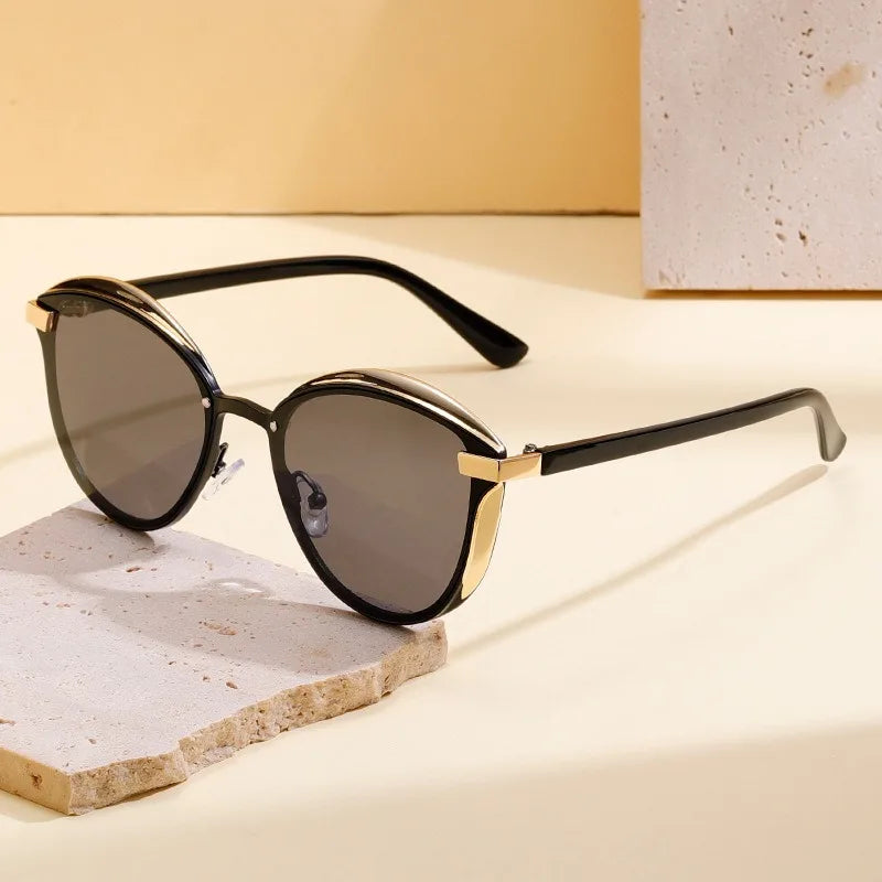 Lunettes de soleil polarisées pour femme de luxe rondes, lunettes de soleil pour femme, nuance, lunettes de soleil femme