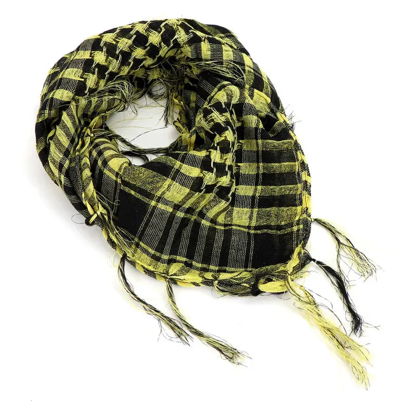 Unisex Tactical Houndstooth Scarf – Warm, Windproof, Spring-Winter