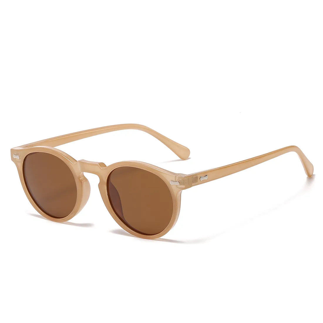 Classic Round Sunglasses Polarized Man Fashion Rivet Frame Vintage Leopard Glasses For Woman UV400 Anti-Glare lunettes de soleil